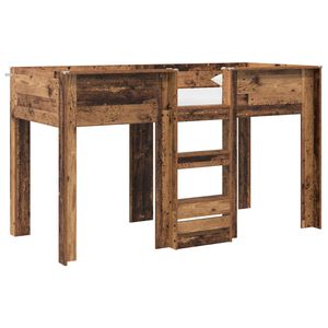 vidaXL Krevet na kat za djecu Staro drvo 75 x 190 cm Konstruirano drvo