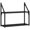vidaXL Polica na zidu Zidna montaža Crni hrast 60 x 21 x 51 cm