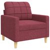 vidaXL 4-dijelni set sofa s tabureom crvena boja vina od tkanine