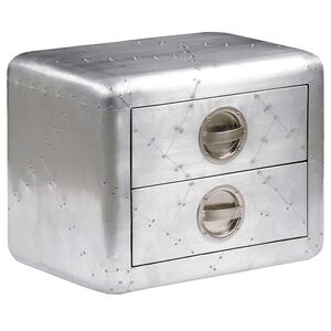 vidaXL Avijatičarski kutni stolić s 2 ladice starinski