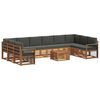 vidaXL Set vanjskih sofa 11 kom. Prirodna i antracit