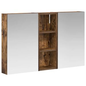 vidaXL Set ormarića za kupaonicu S LED lampica 3 pcs 80 x 10,5 x 50 cm