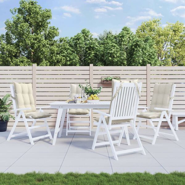 vidaXL Jastuci za stolicu s visokim naslonom 4 kom krem tkanina Oxford