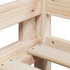 vidaXL Krevet na kat s krovom 90 x 200 cm od masivne borovine