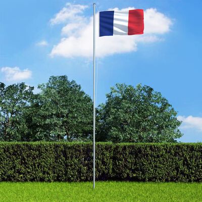 vidaXL Francuska zastava s aluminijskim stupom 4 m