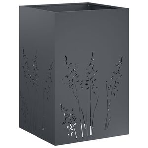 vidaXL Vrtna saksija Antracit 50 x 50 x 75 cm Čelična vrata