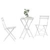 vidaXL Sklopivi bistro set 3 pcs Bijelo Čelik