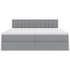 vidaXL Krevet s od storage Svijetlo siva 180 x 200 cm Lažna koža