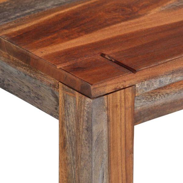 vidaXL Klupa s naslonom 160 cm siva od masivnog bagremovog drva