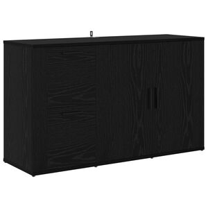 vidaXL Kreveta Crni hrast 100 x 33 x 59.5 cm Konstruirano drvo