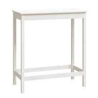 vidaXL Barski stol bijeli 100 x 50 x 110 cm od masivne borovine