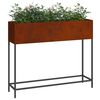 vidaXL Povi&scaron;eni Vrtni Planter Rđa 100 x 26 x 82 cm