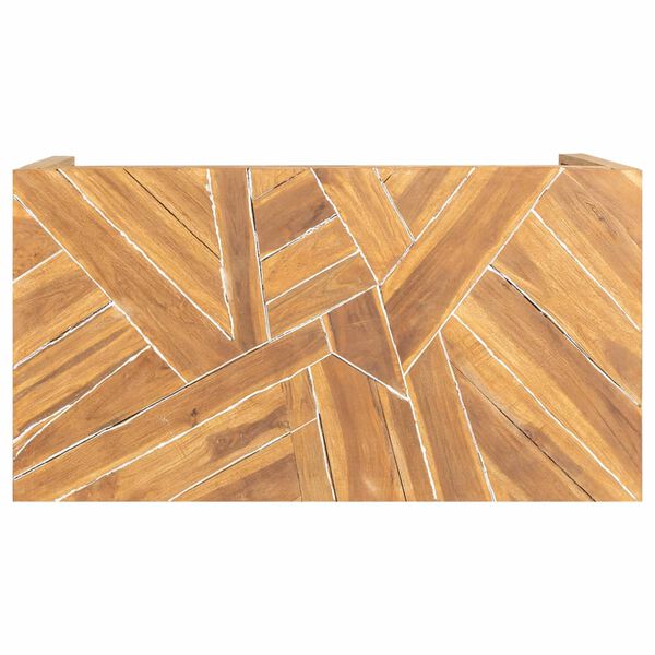 vidaXL Stolić za kavu od komada masivne tikovine 110 x 35 x 38 cm