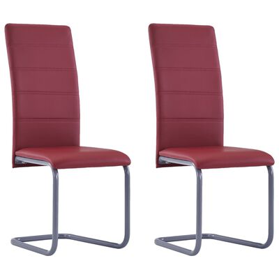 vidaXL Konzolne blagovaonske stolice od umjetne kože 2 kom crvene