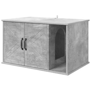 vidaXL Mačja Kuća Beton 85 x 55 x 50,5 cm Konstruirano drvo