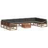 vidaXL Set vanjskih sofa 11 kom. Prirodna i antracit