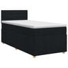 vidaXL Boxspring krevet s madracem Crna 80 x 200 cm Tkanina