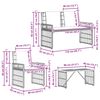vidaXL Set vanjskog namje&scaron;taja 4 pcs Prirodna i krema bijela