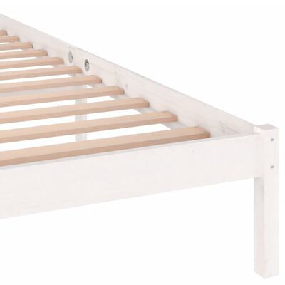 vidaXL Okvir za krevet od masivne borovine 160 x 200 cm bijeli