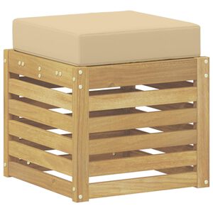 vidaXL Vanjska stolica klupa s jastukom Bijela 43 x 43 x 45 cm