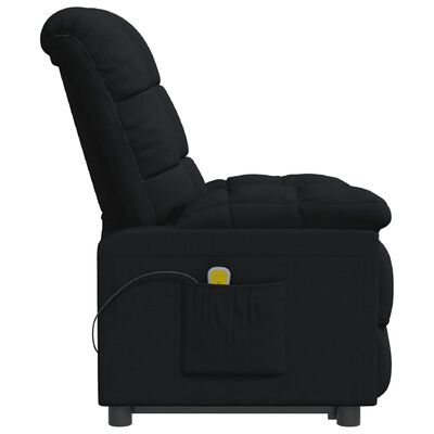 vidaXL Masažna fotelja od tkanine crna