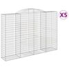 vidaXL Lučne gabionske ko&scaron;are 5 kom 300x50x200/220cm pocinčano željezo