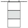 vidaXL Klizna vrata s priborom 102,5x205 cm kaljeno staklo i aluminij