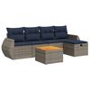 vidaXL 6-dijelni set vrtnih sofa od poliratana s jastucima sivi