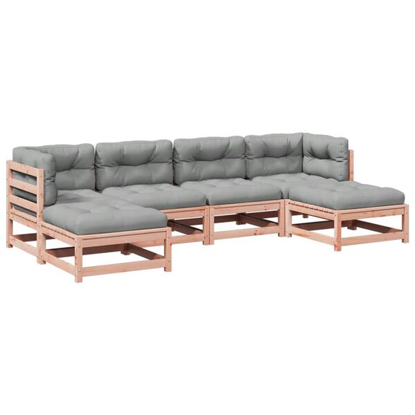 vidaXL 6-dijelni set vrtnih sofa od duglazije i jelovine s jastucima