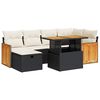 vidaXL 8-dijelni set vrtnih sofa od poliratana s jastucima crni
