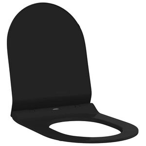vidaXL WC daska Podesiva Crna 50 x 36,5 x 5 cm Polipropilen