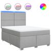 vidaXL Krevet box spring s madracem svjetlosivi 140x200 cm od tkanine