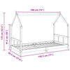 vidaXL Okvir za dječji krevet voštano smeđi 90x190 cm masivna borovina