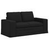 vidaXL Sofa 2 pcs Crna 182 x 80 x 82 cm tkanina