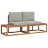 vidaXL Set vanjskih sofa 2 kom. Prirodna