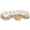 vidaXL 9-dijelni set vrtnih sofa s jastucima bež od poliratana