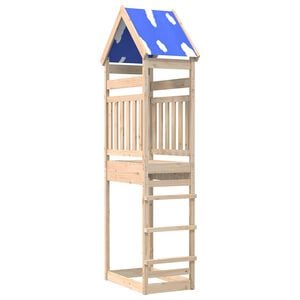 vidaXL Igraći Toranj Smeđa 52,5 x 85 x 265 cm Čvrsto borovo drvo