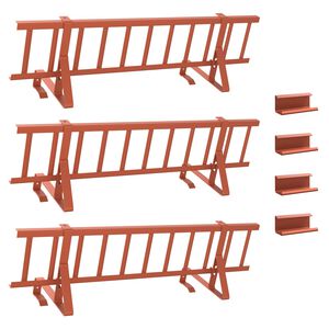 vidaXL Za&scaron;tita od snijega za krov Crvena 300 x 29,5 x 34,5 cm Čelik