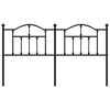 vidaXL Metalno uzglavlje crno 160 cm