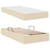 vidaXL Krevet s madracem i skladi&scaron;tem Krema 90 x 190 cm Poliester