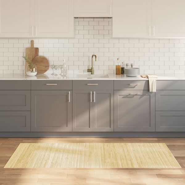 vidaXL Tepih pravokutni svijetli prirodni 80 x 200 cm od bambusa