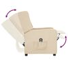 vidaXL Električni naslonjač od tkanine krem