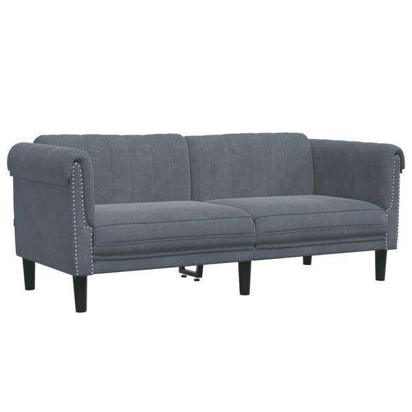vidaXL 2-dijelni set sofa tamnosivi baršunasti
