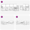 vidaXL Set vanjskih sofa 7 pcs Prirodna i krem Čvrsto drvo akacije