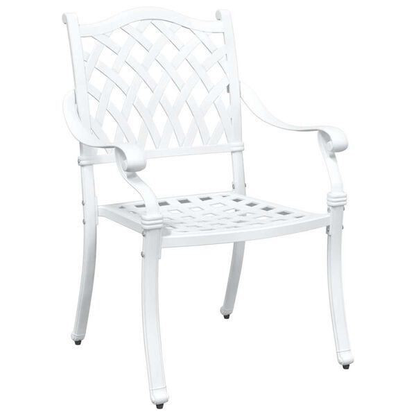 vidaXL Set vrtnih stolova 3 pcs Bijelo Liveni aluminij