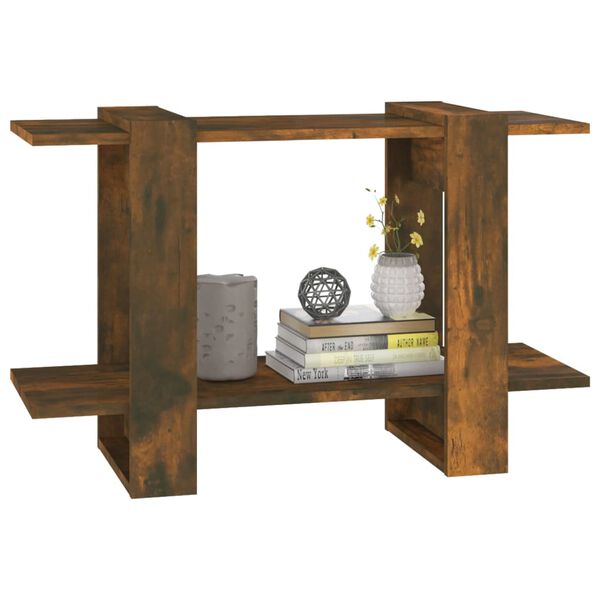 vidaXL Ormarić za knjige / pregrada boja dimljenog hrasta 80x30x51 cm