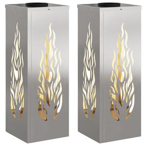 vidaXL Solarna LED svjetlost za stazu 2 kom. Topla bijela