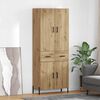 vidaXL Highboard Umjetnički hrast 69,5 x 34 x 180 cm Konstruirano drvo
