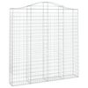 vidaXL Gabionska ko&scaron;ara s lukom 200x30x200/220 cm pocinčano željezo