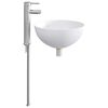 vidaXL Umivaonik s slavinom i odvodom Krom 35,5 x 35,5 x 14,5 cm